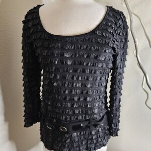 FRANK LYMAN LINED TIERED BLOUSE